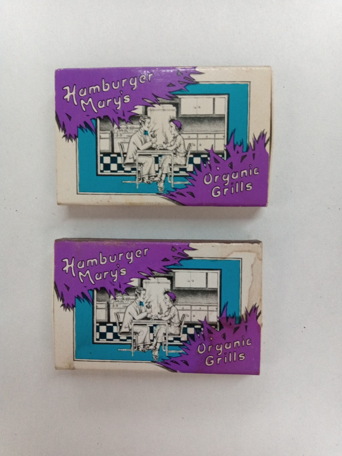 Lot Of 2 Vintage Hamburger Mary\'s 1582 Folsom Street San Francisco CA Matchbooks
