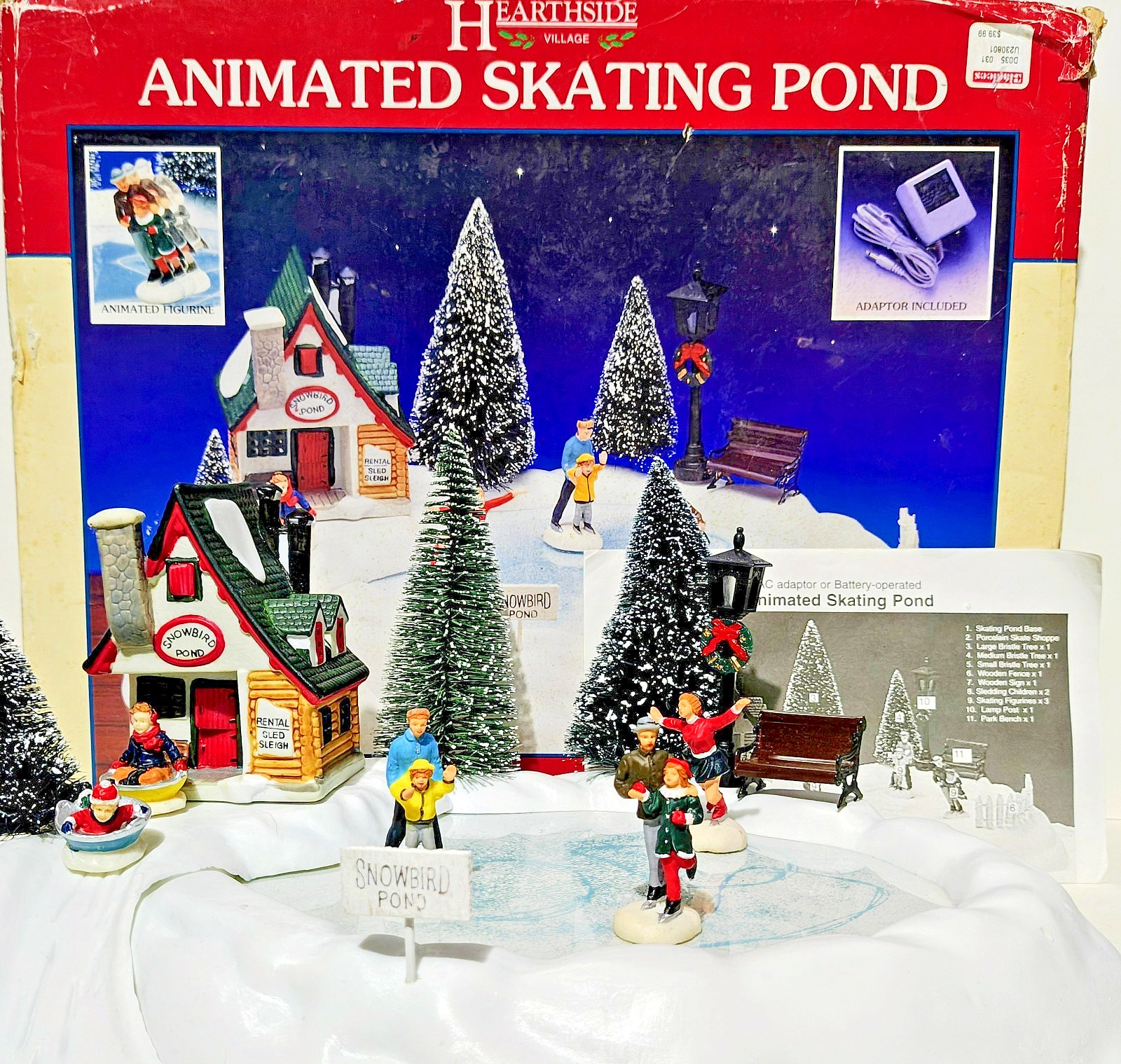 Lemax Animated Skating Pond - Christmas Village Collection 54106 - 1995 - Tested Lemax Animated Skating Pond - Christmas Village Collection 54106 - 1995 - Tested