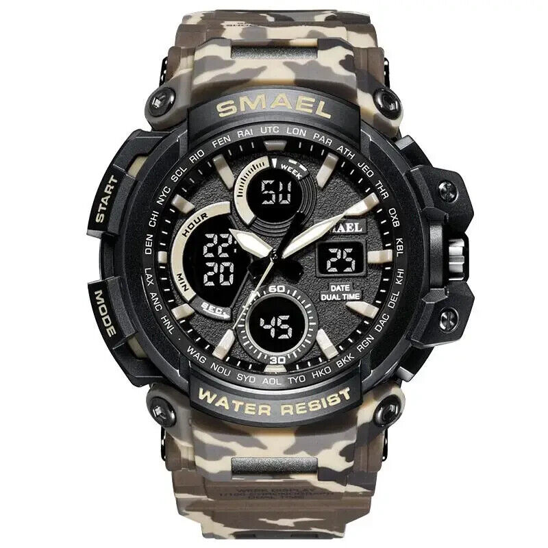 watch, camouflage, men's, military, tactical, mechanical dial
