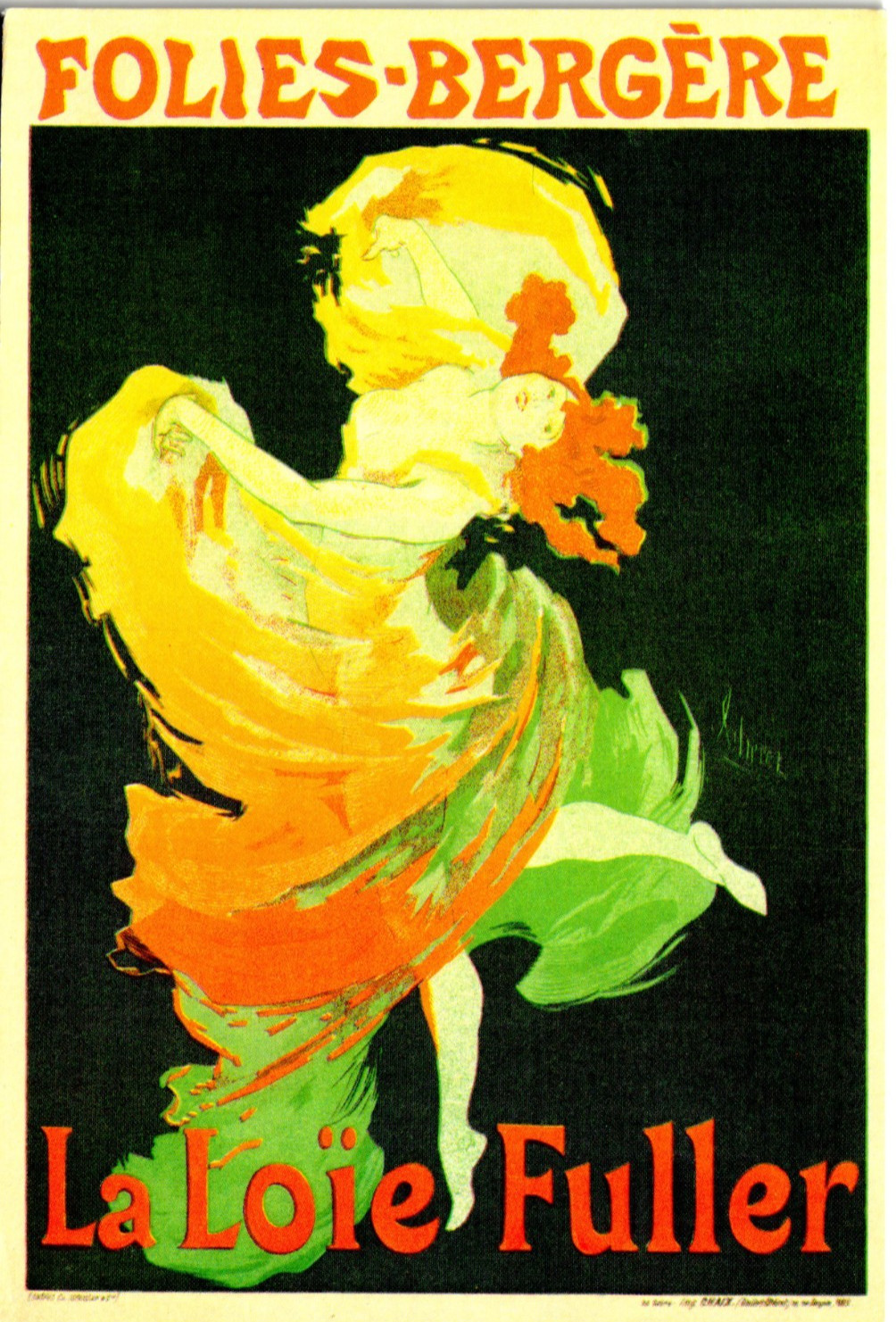 Folies-Bergère: La Loïe Fuller Vintage Unposted Postcard
