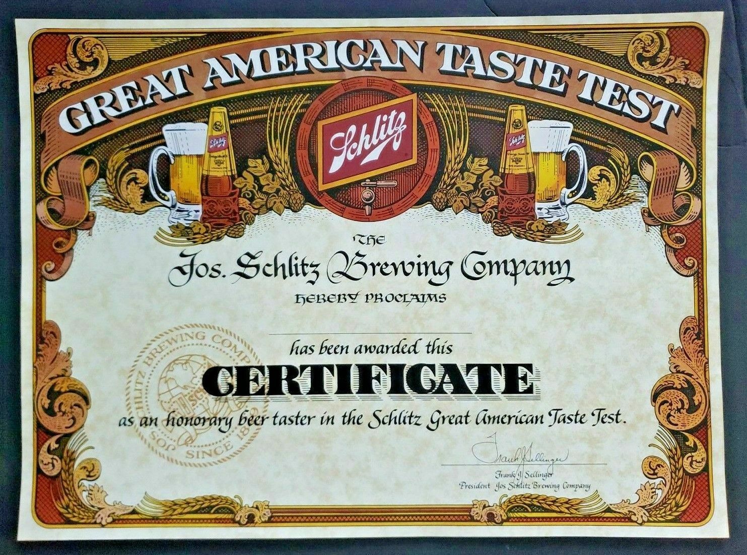Vintage Rare 1980 Jos. Schlitz Beer \