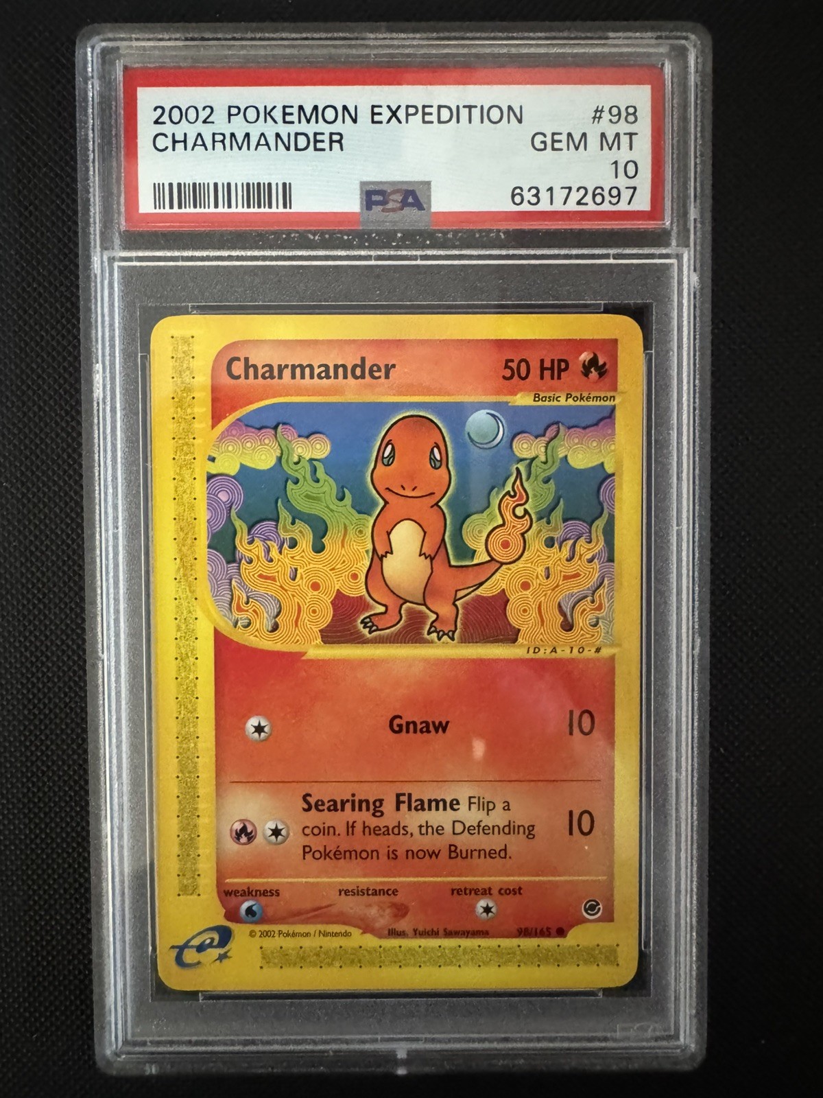 2002 POKEMON EXPEDITION #98 CHARMANDER PSA 10 Very Rare 