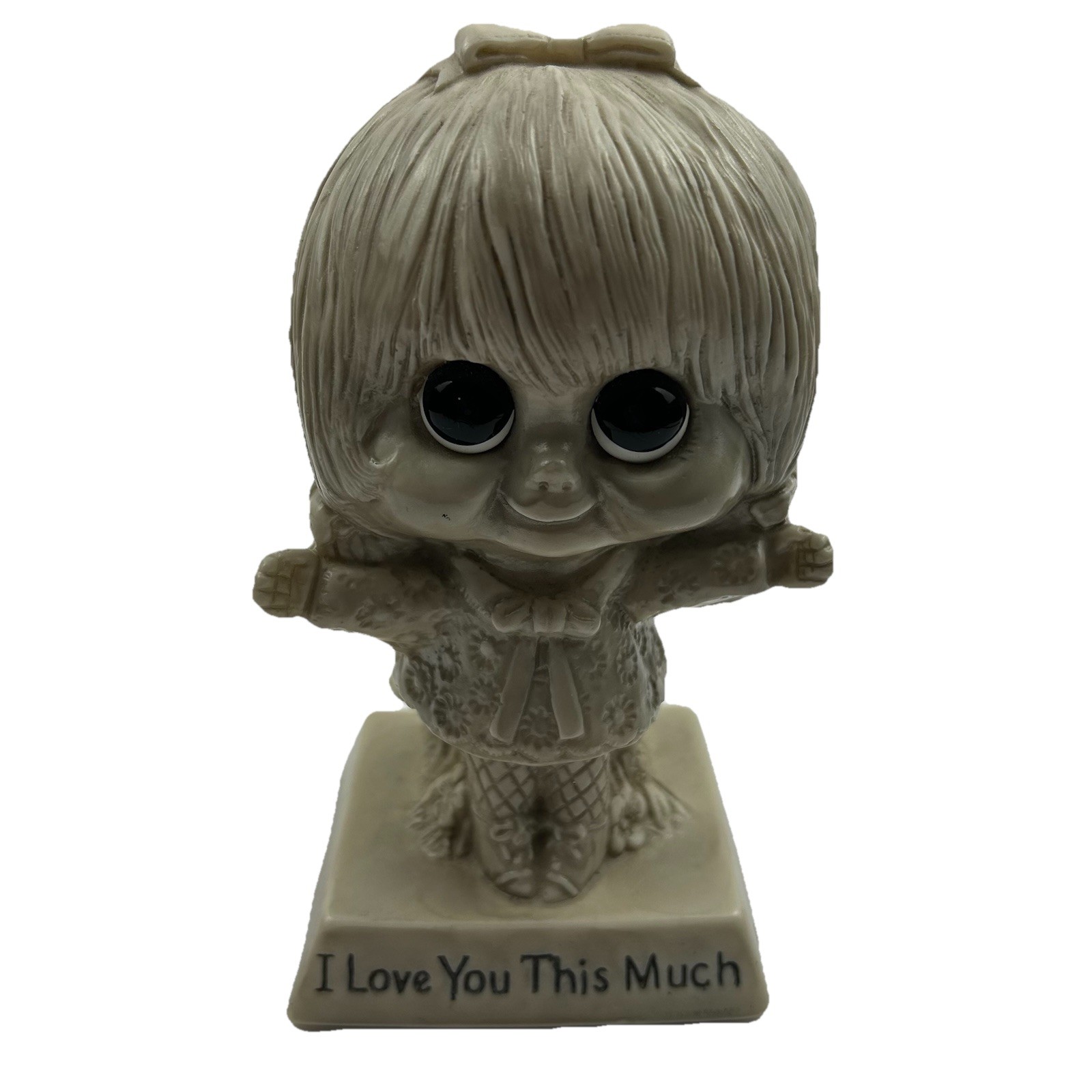 Vtg 1970 Russ Berrie Wallace Berrie Sillisculpt Unbreakable Figurine Kitsch USA