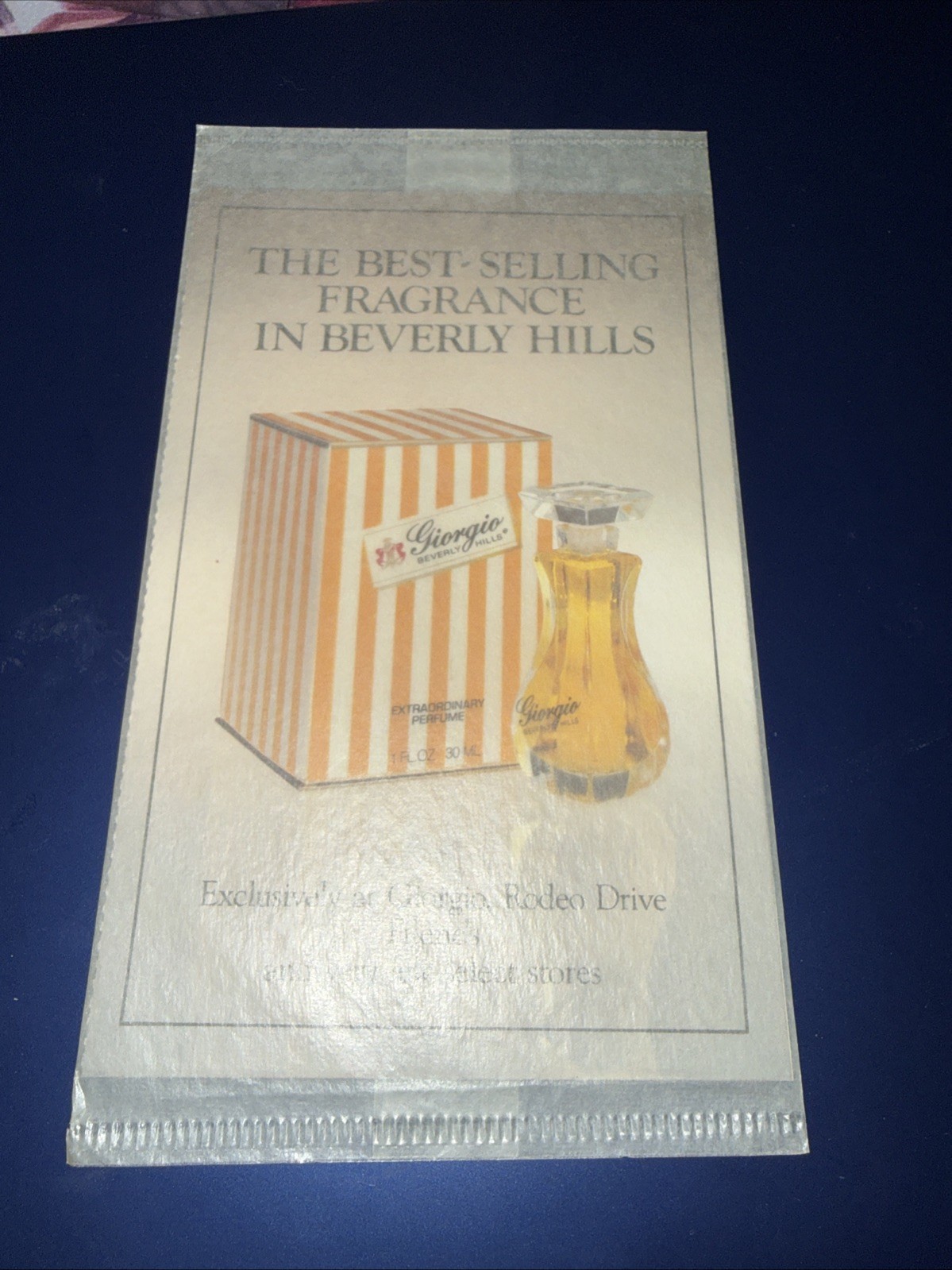 Vintage 1980s Giorgio Beverly Hills Perfume Advertisement Mailer , sealed