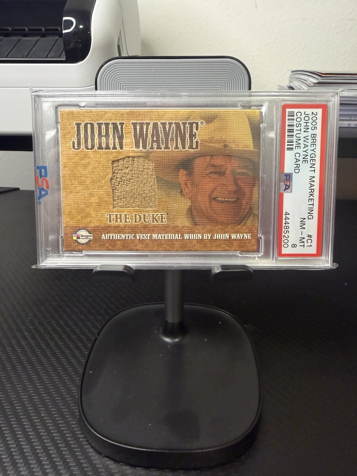 2005 Breygent Marketing John Wayne Costume Card The Duke PSA 8 RARE