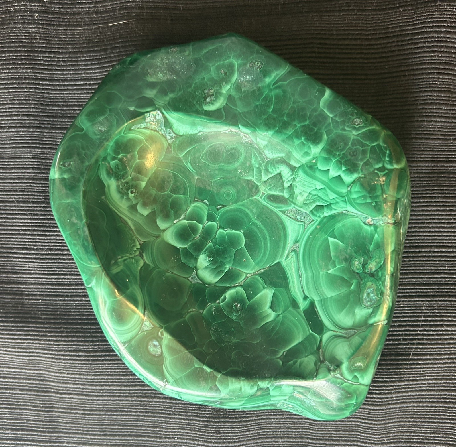 Malachite Polished Display Stone Natural Green Mineral Specimen 6” x 3.75” 3.5lb