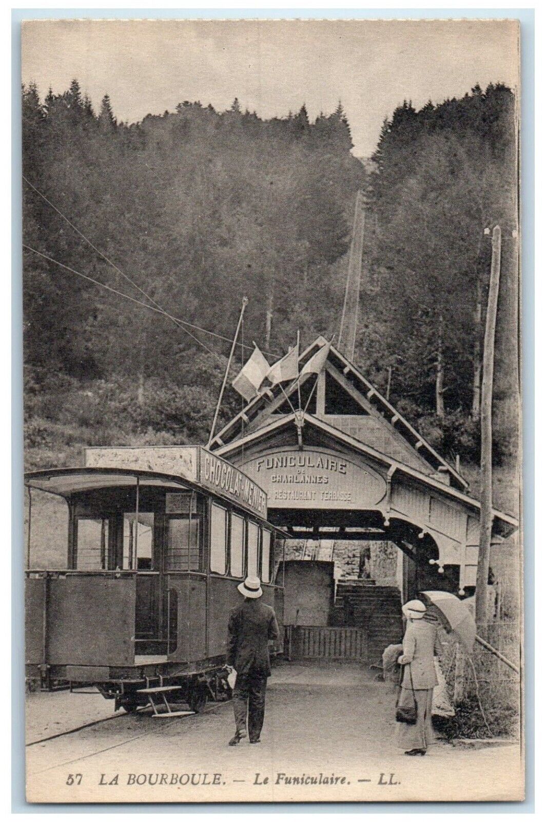 c1910 La Bourboule The Funicular Auvergne-Rhône-Alpes France Postcard