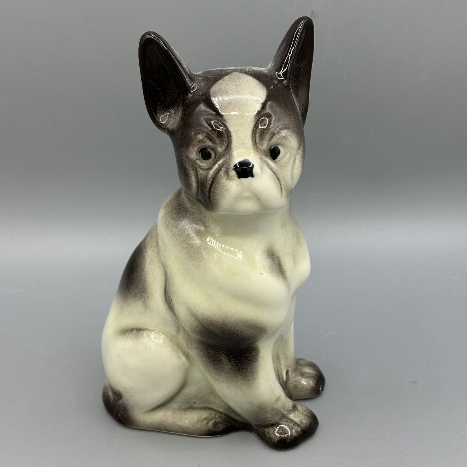 Vtg WRISLEY’s Boston Terrier English French Bulldog Ceramic 6.5\