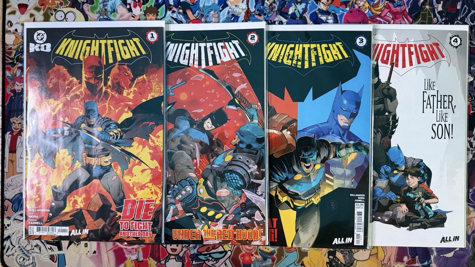 DC KO KNIGHTFIGHT #1,2,3,4 DAN MORA MAIN COVER SET (2026) ~ DC COMICS