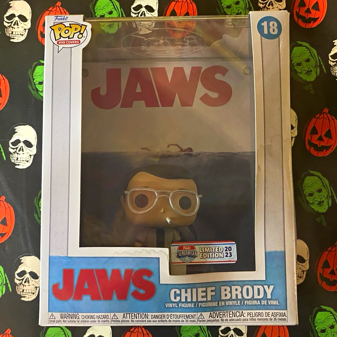 Funko Pop VHS Covers Jaws Chief Brody #18 Vinyl Figure Limited Edition 2023