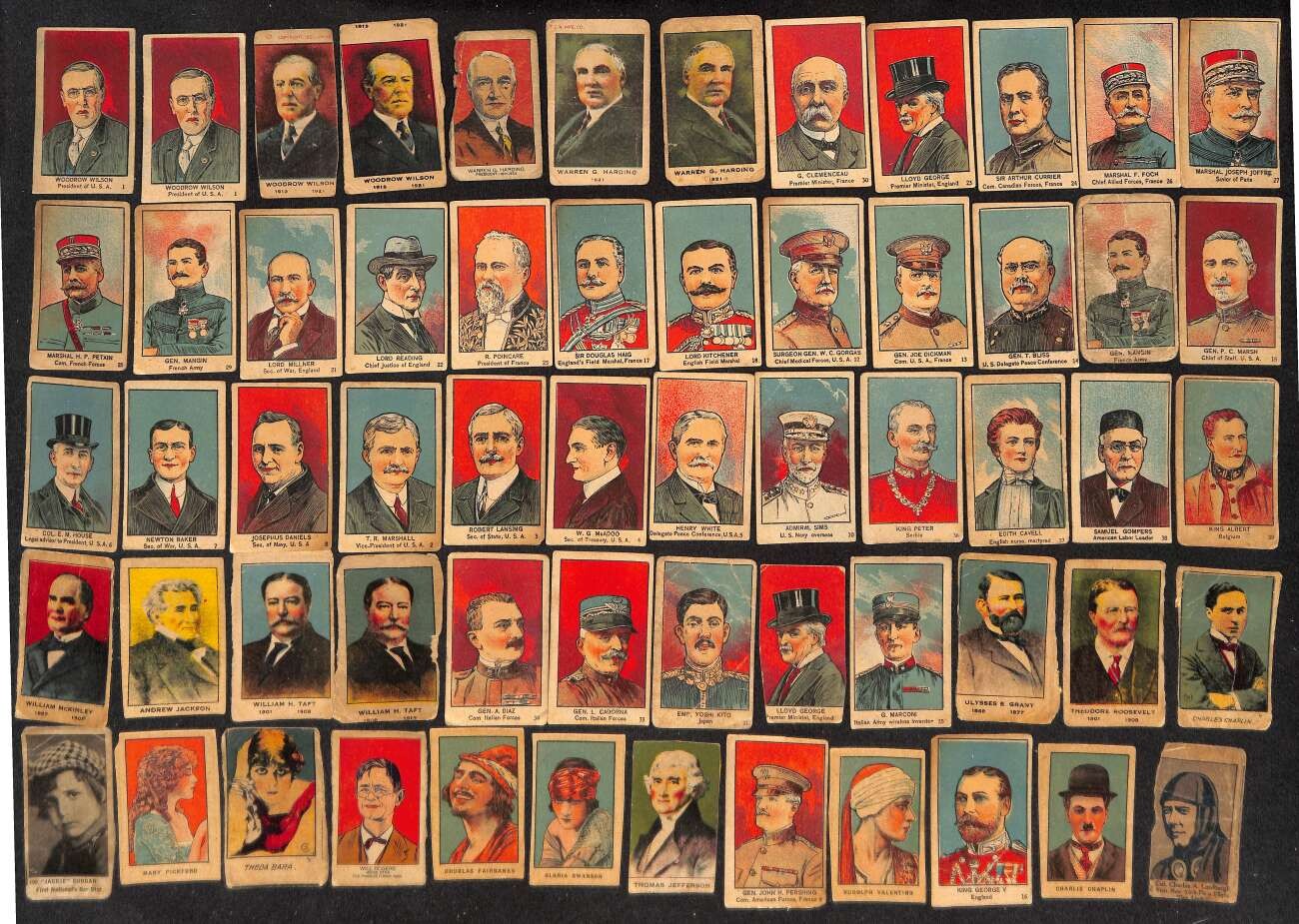 1921 W551  G  lot of 97 cards various series from 1920s historical D86539