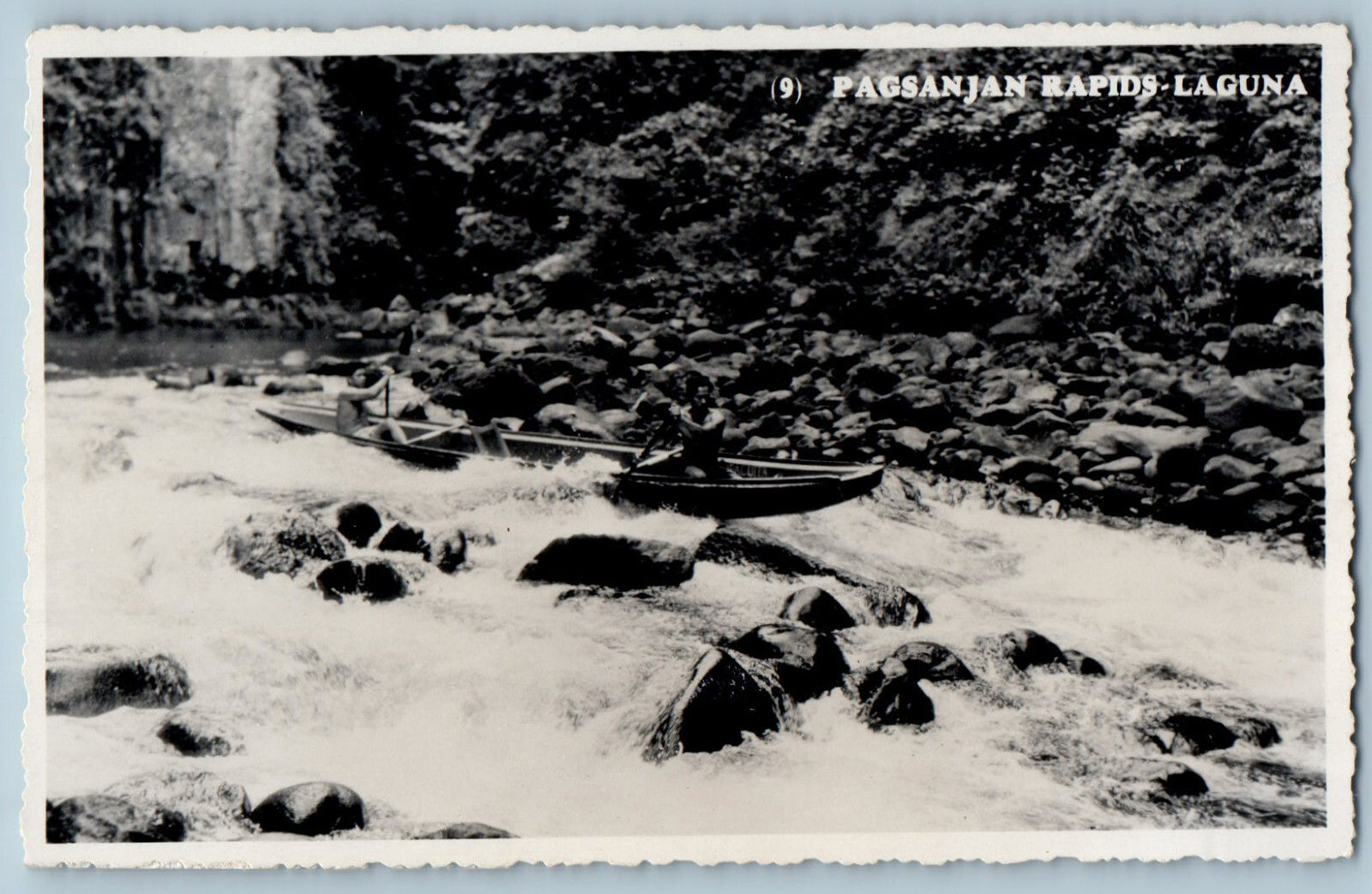 Luzon Philippines Postcard Pagsanjan Rapids Laguna 1952 Vintage RPPC Photo