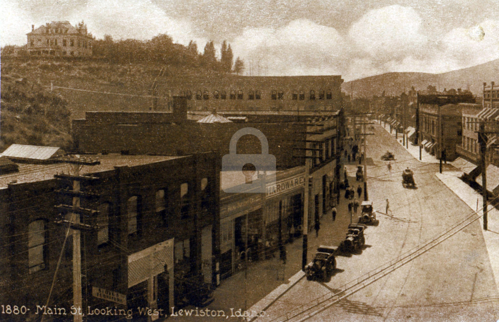Main St. West c.1910 Lewiston ID Idaho Vintage Postcard COPY