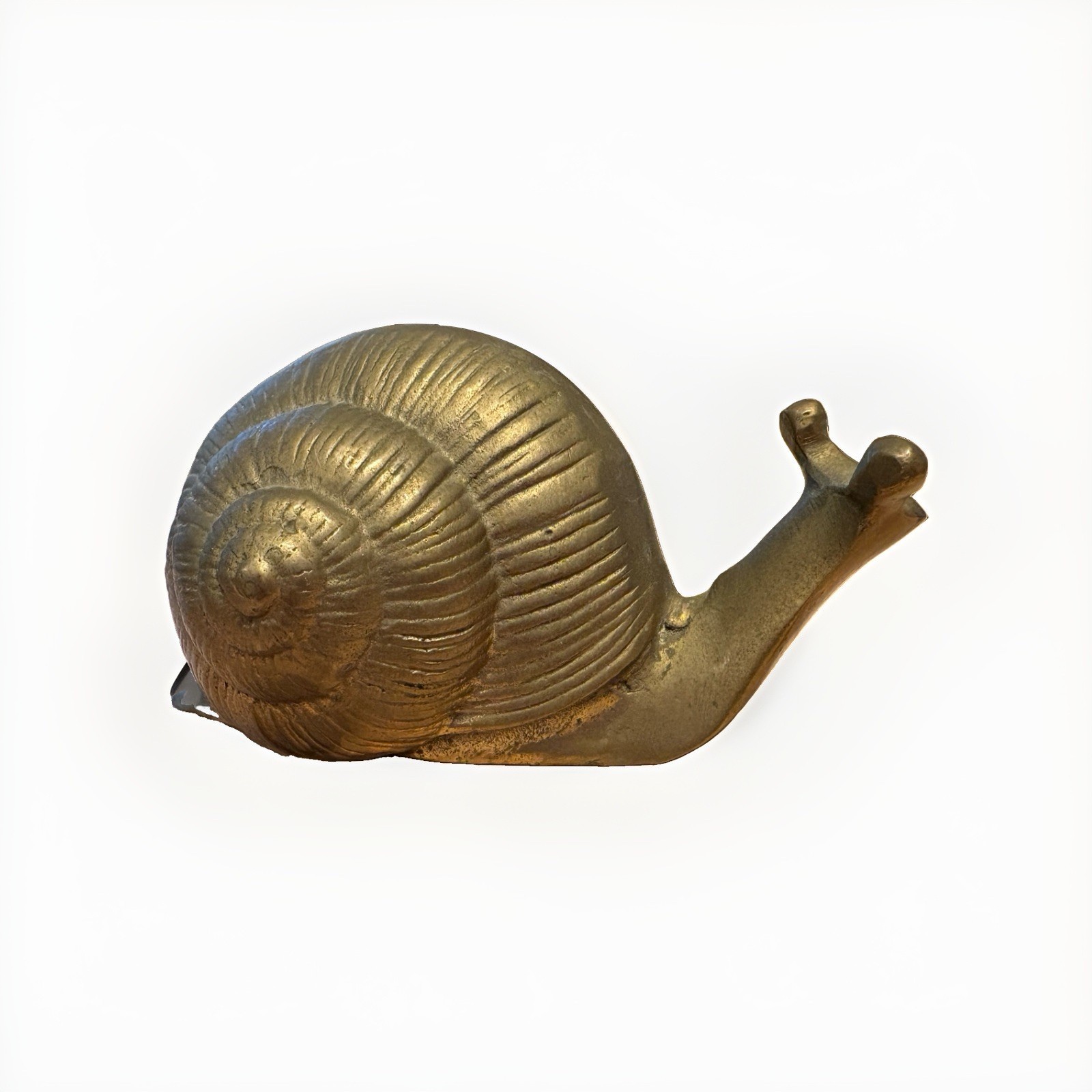 Vintage Solid Brass Snail Figurine 5\