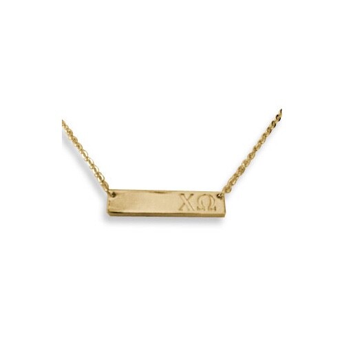 Chi Omega Sorority Bar Necklace-New