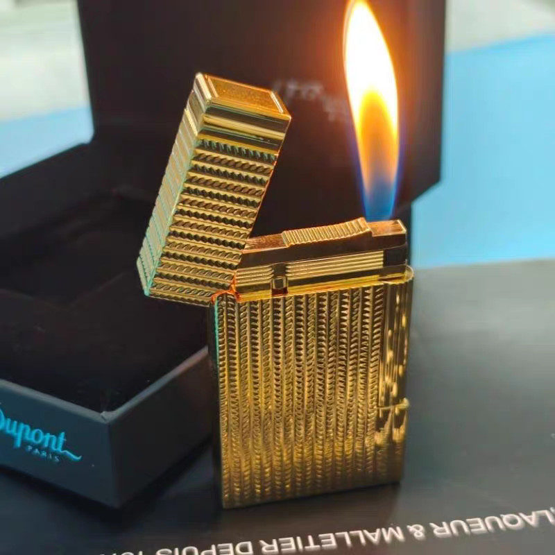 Hot S.T. Dupont Gold Plated Ligne 1 Lighter New in Sealed Original Box Top