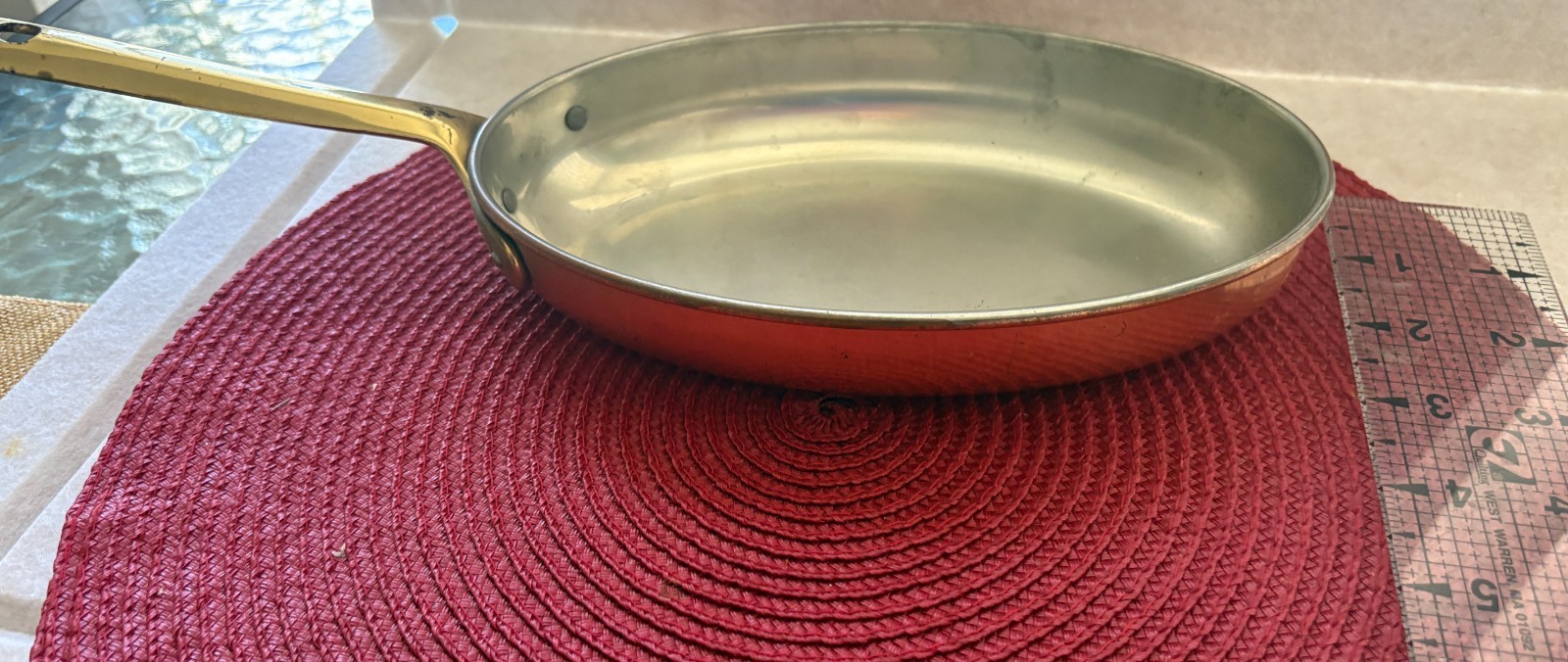Vintage Copper Saute Skillet 13.5 Inches Long Vintage Copper Saute Skillet 13.5 Inches Long
