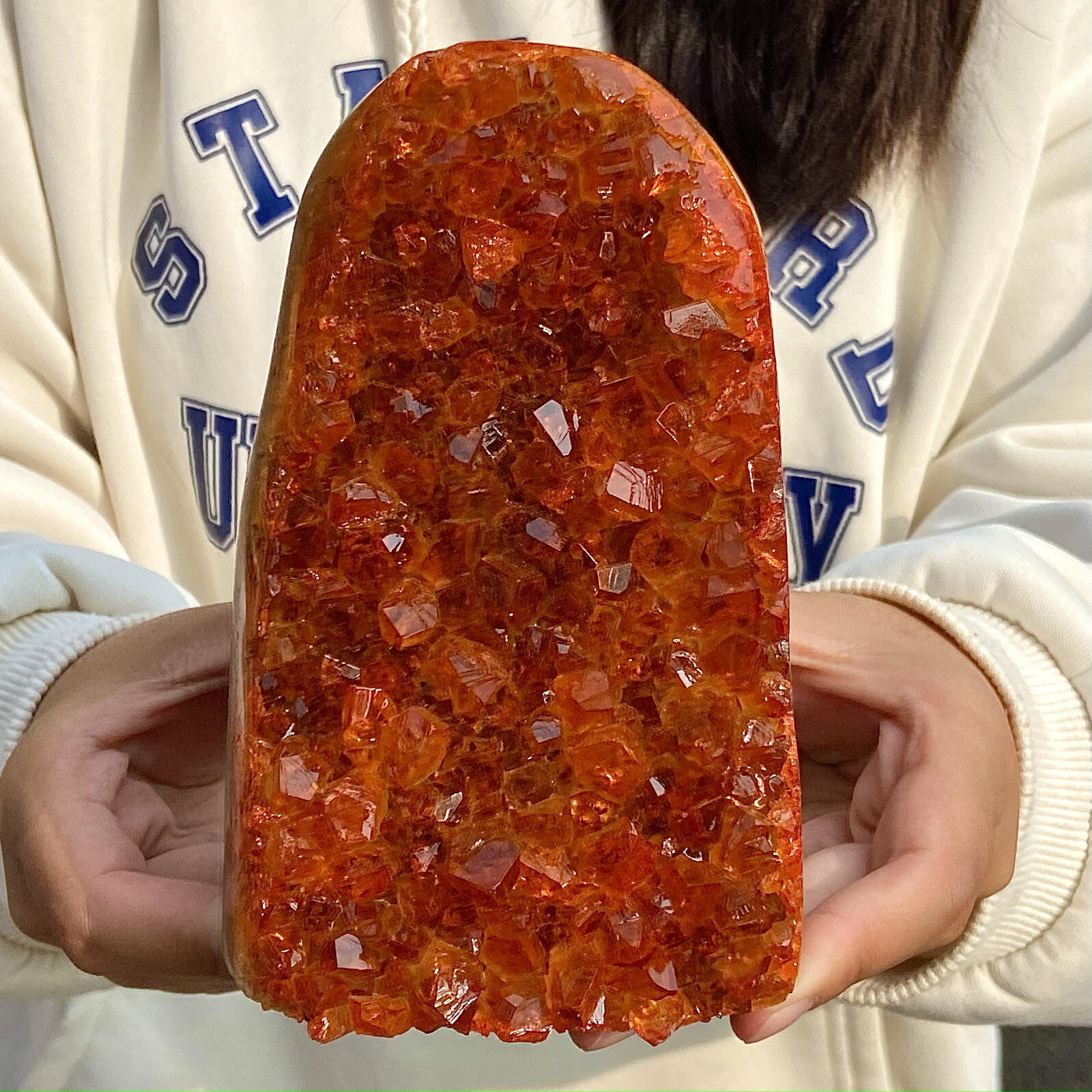 3.10LB Natural Super beautiful yellow crystal cave quartz crystal mineral collec