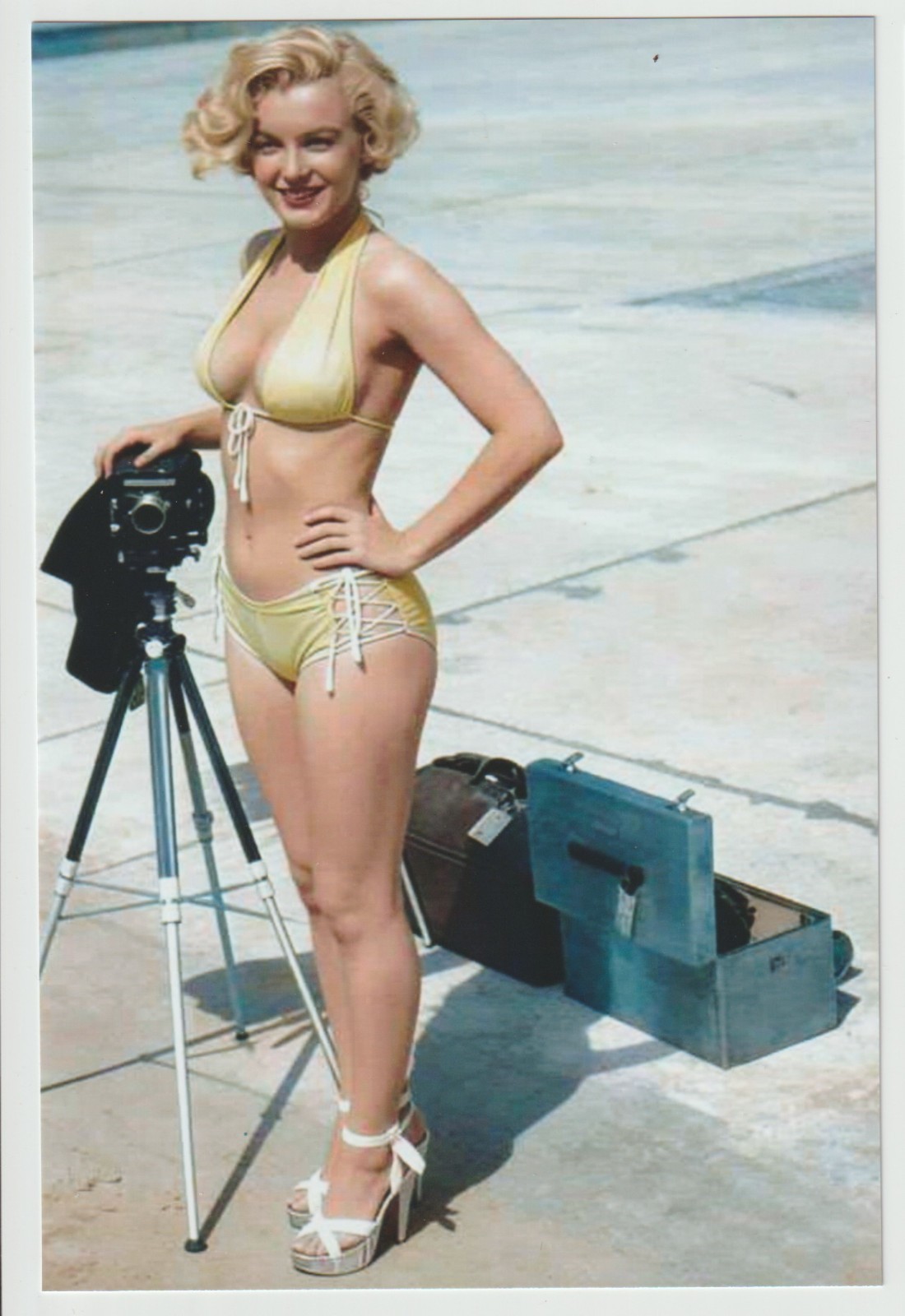 Marilyn Monroe in Bikini 1950's Photo Shoot #0719 Re-Print 4x6 Color