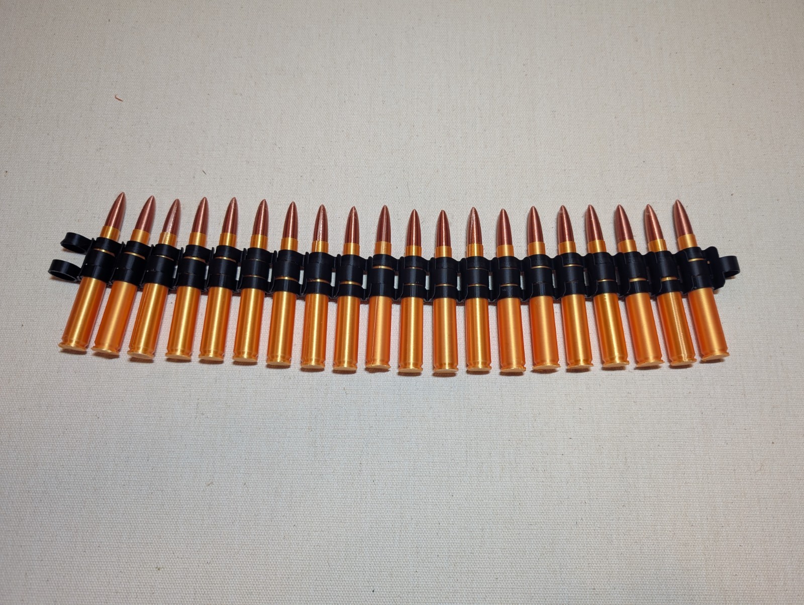 M1919 .30 Caliber Machine Gun Ammo Belt Replica Prop Bullet Set WW2