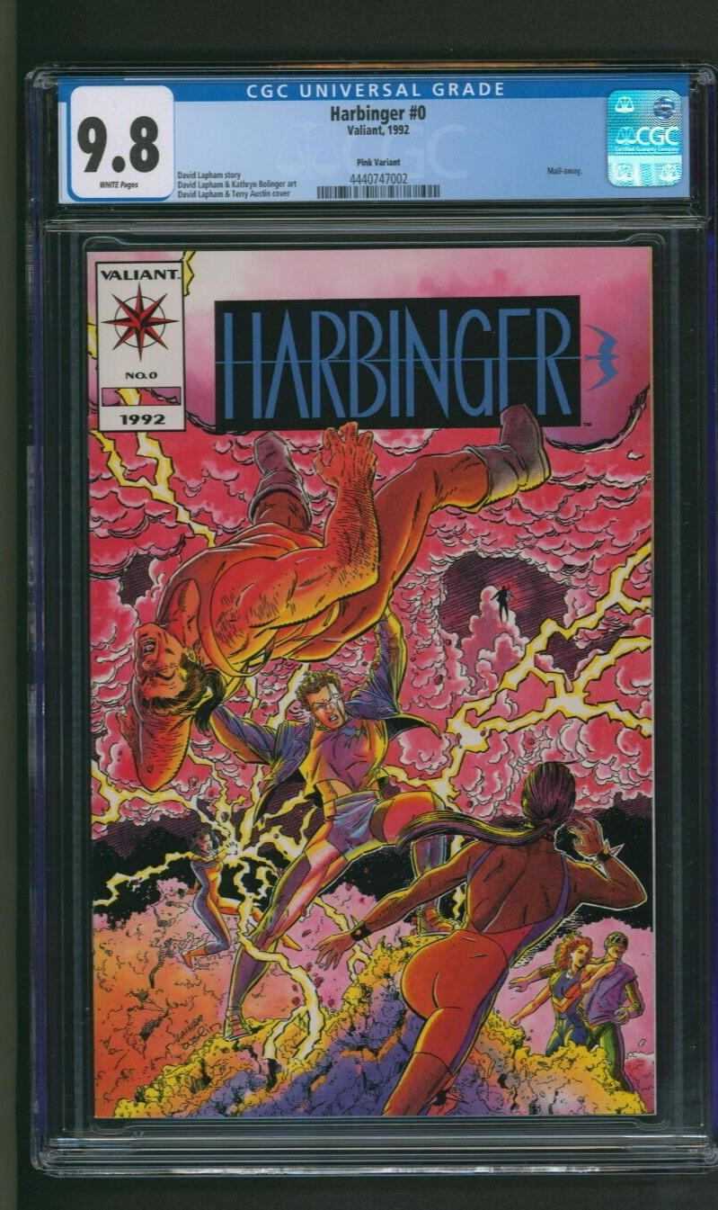 Harbinger #0 Pink Variant CGC 9.8 1st Print Valiant Comics 1992