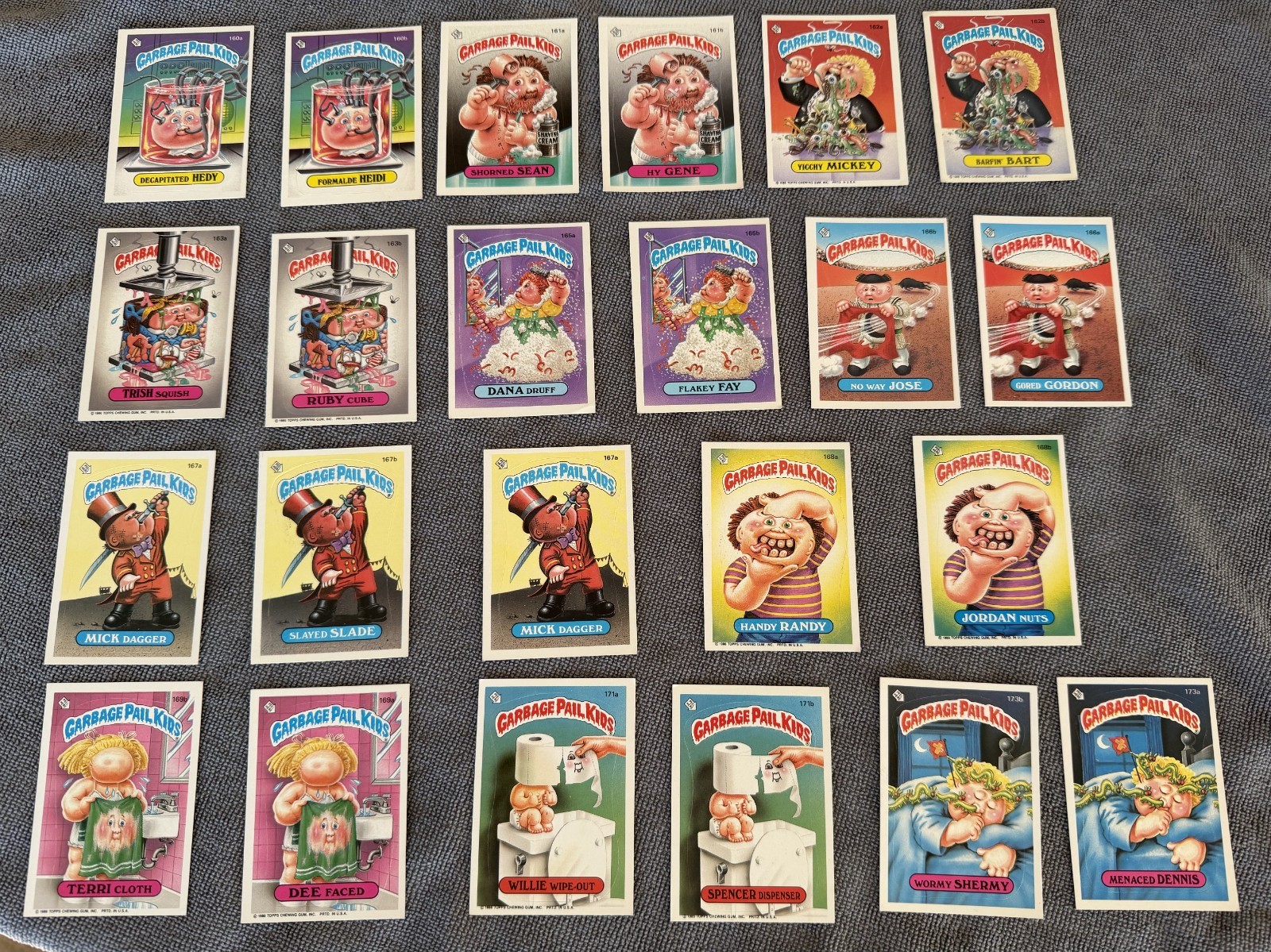 1986 Garbage Pail Kids OS4 & OS5 23 Card Lot  NM / Excellent Vintage A & B Cards