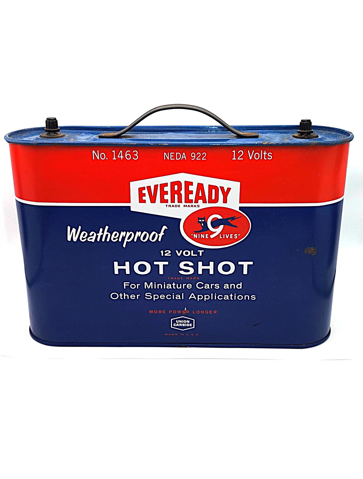 Vintage Eveready Weatherproof 12V Hot Shot Battery No. 1463 NEDA 922 Rare  Item
