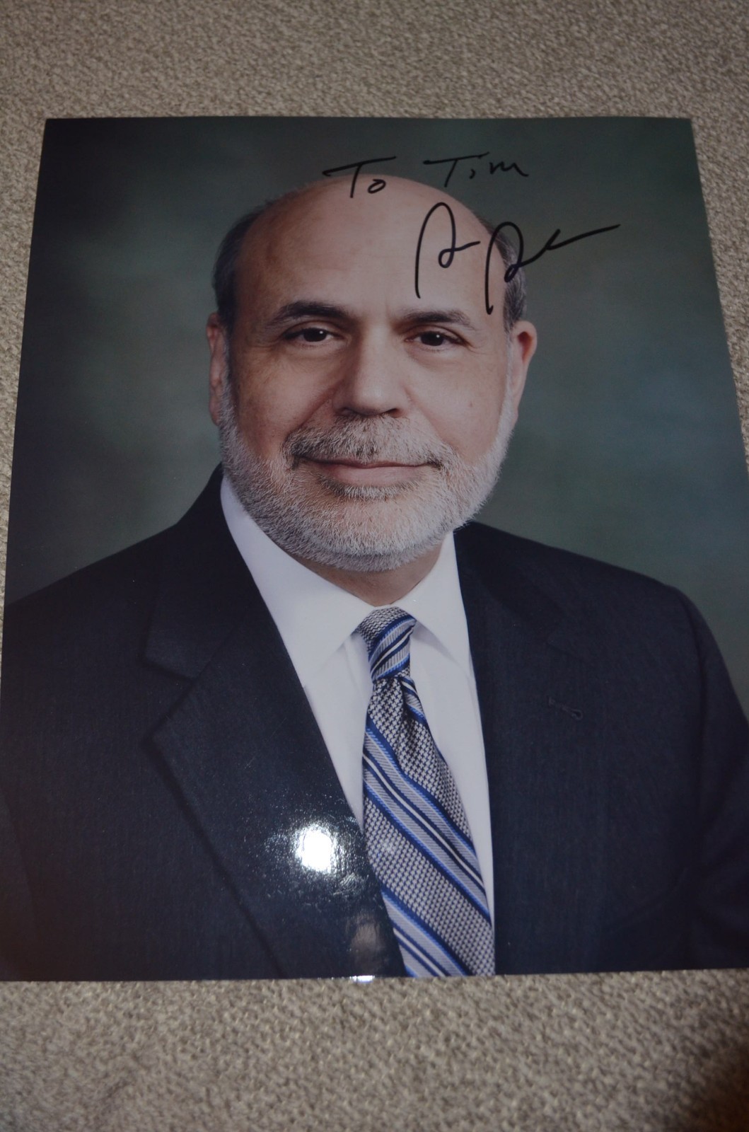 Ben Bernanke Signed 8x10 Photo US Federal Reserve