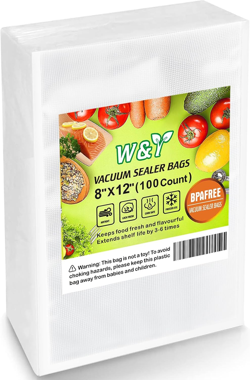 100 Single-Ply Vacuum Sealer Bags (8\