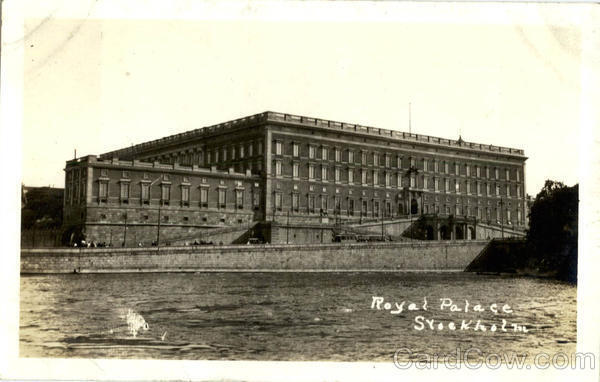 Sweden RPPC Stockholm Royal Palace Real Photo Post Card Vintage
