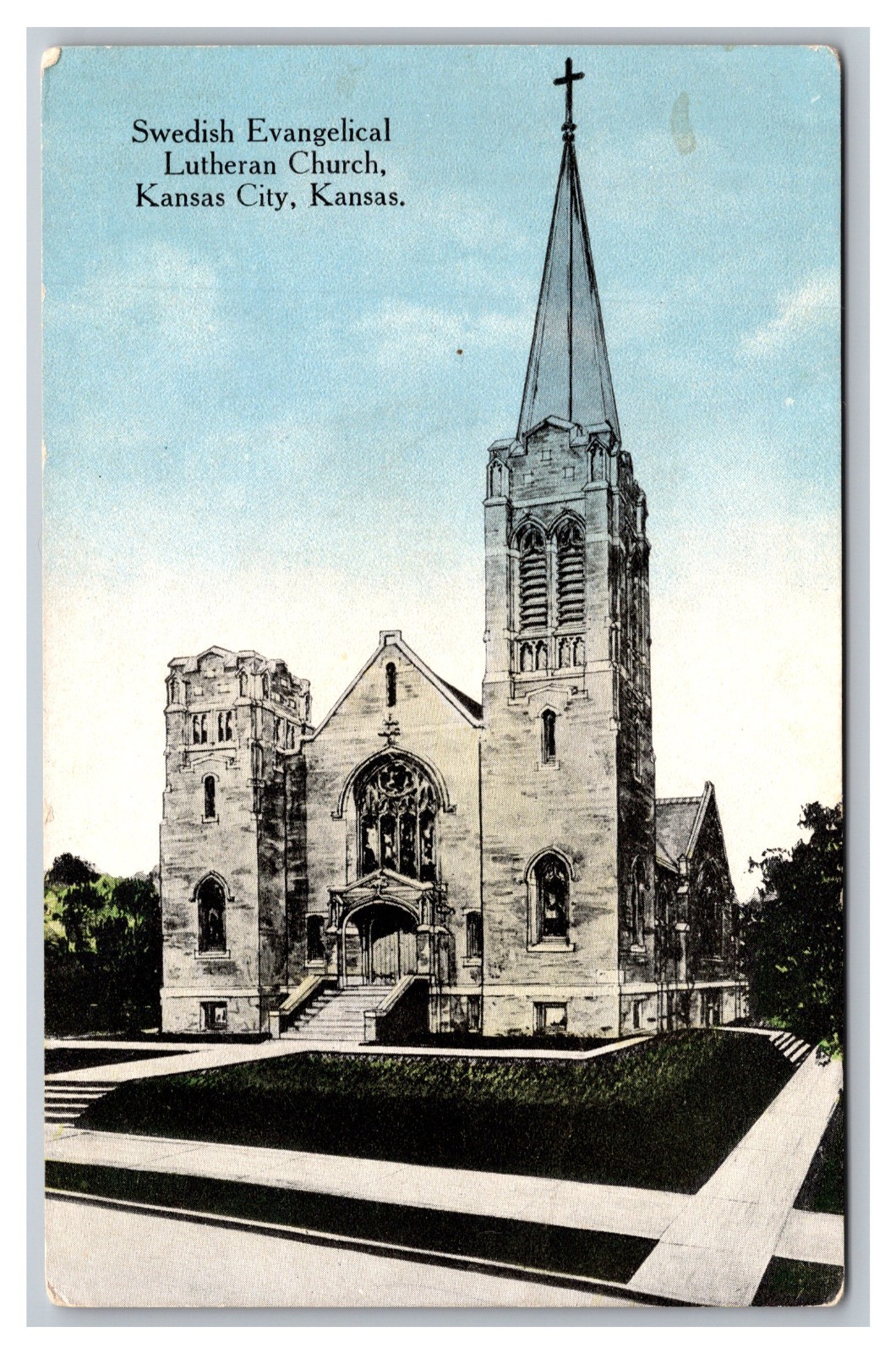 Swedish Evangelical Lutheran Church Kansas City Kansas Postcard