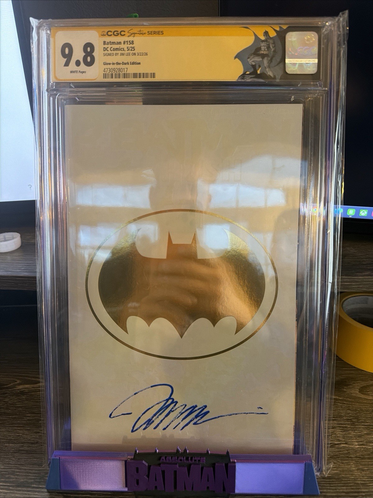 Batman #158 - Glow in the Dark Foil Cover - Signed by Jim Lee - CGC SS 9.8