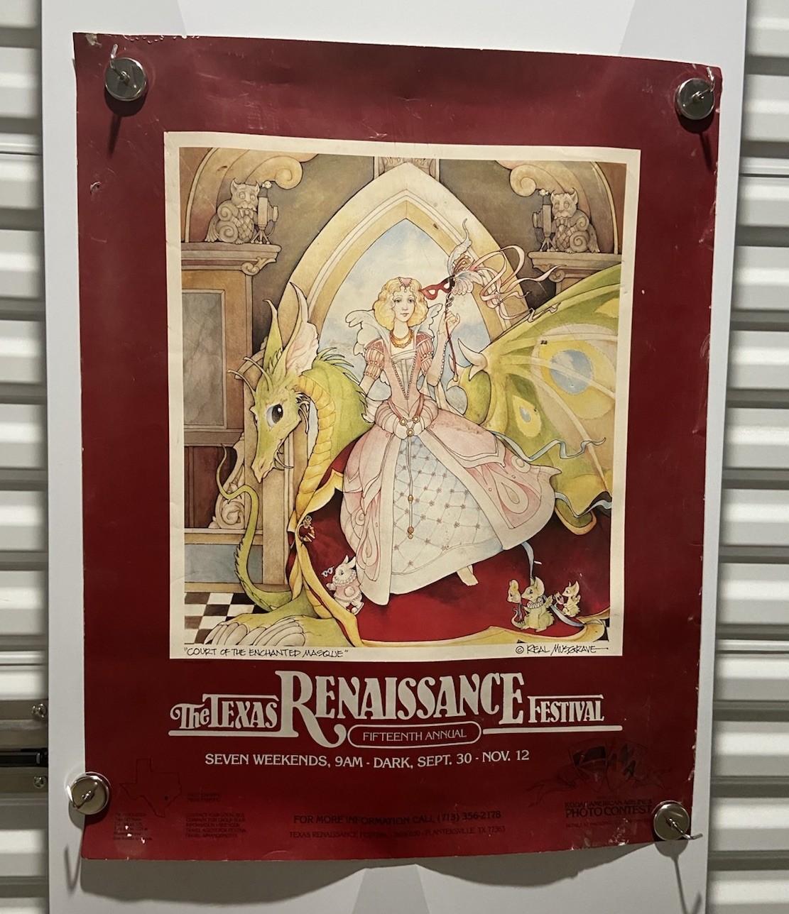 15th annual Texas Renaissance Festival poster real musgrave 28”x22”