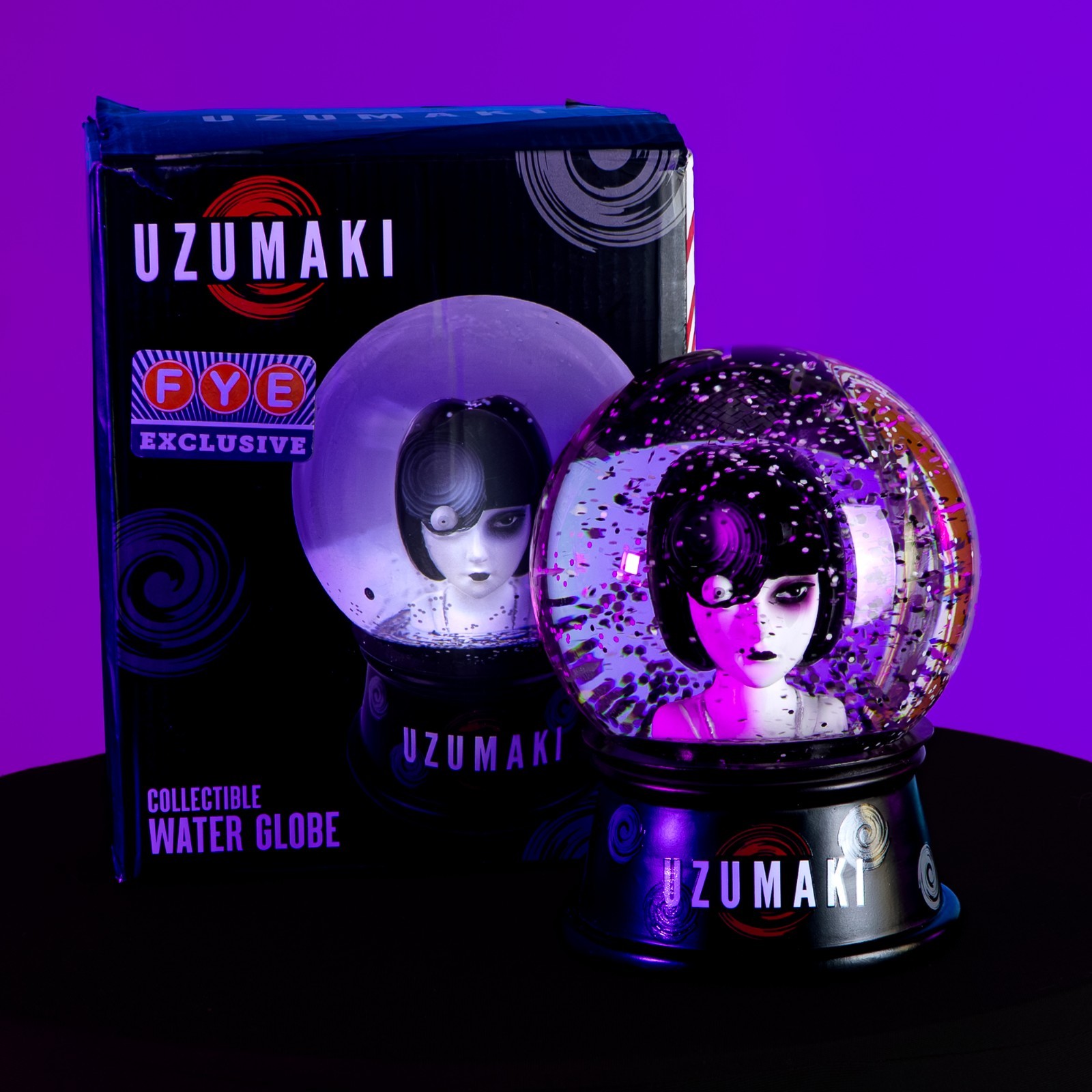 Uzumaki FYE Exclusive Collectible Water Globe Snow Globe Damaged Box Never Owned