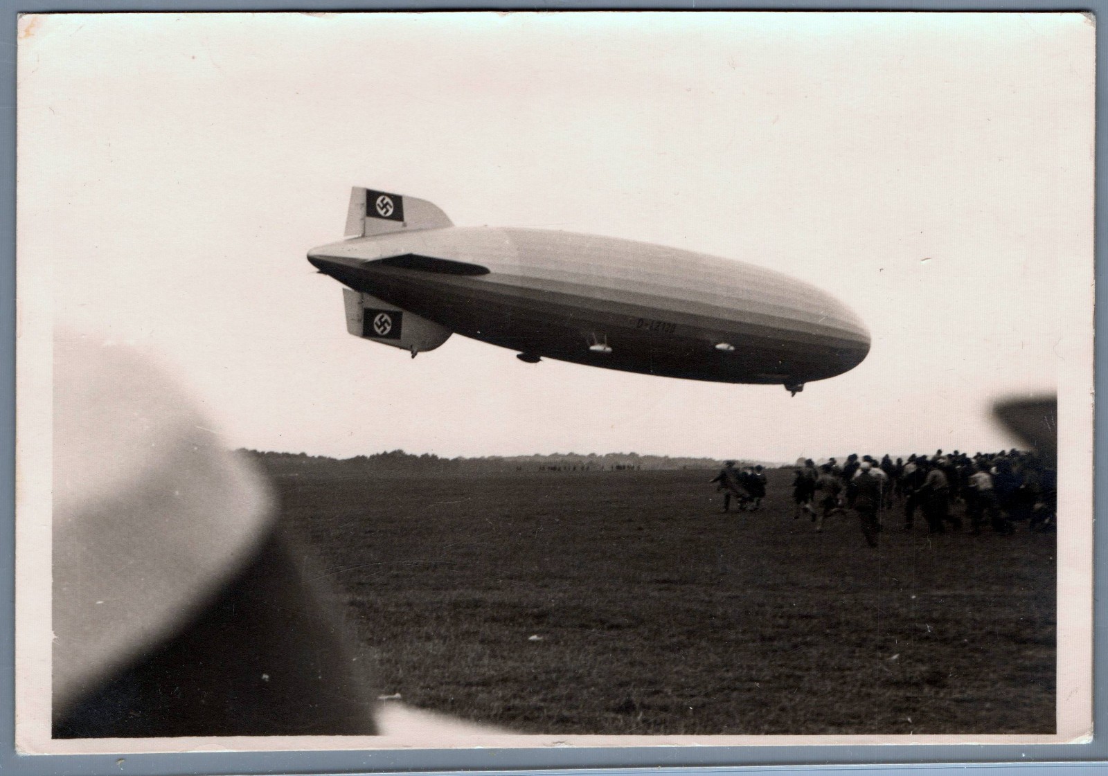 Helium Graf Zeppelin LZ 130 Rare field flight Photo on Agfa paper RPPC 1 of ?