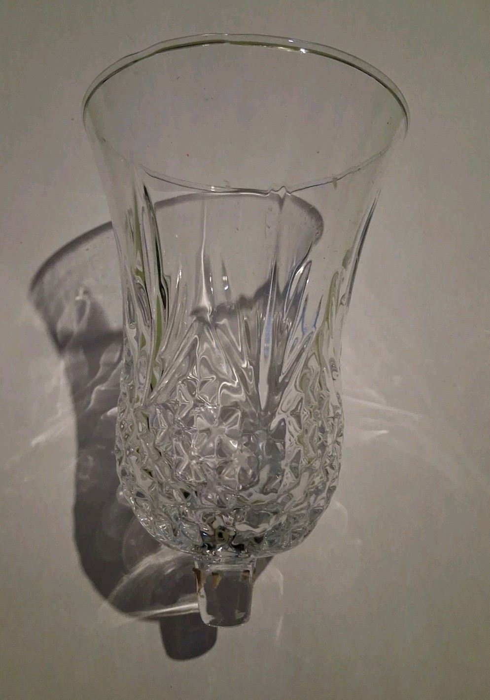 Diamond Design Peg Votive Clear Glass Candle Holder Without Grommet
