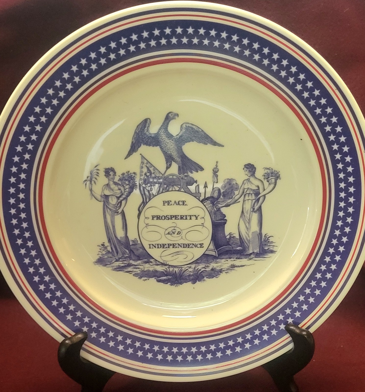 Inaugural Dinner Plate Set for President Bush and Vice President Quale with Box