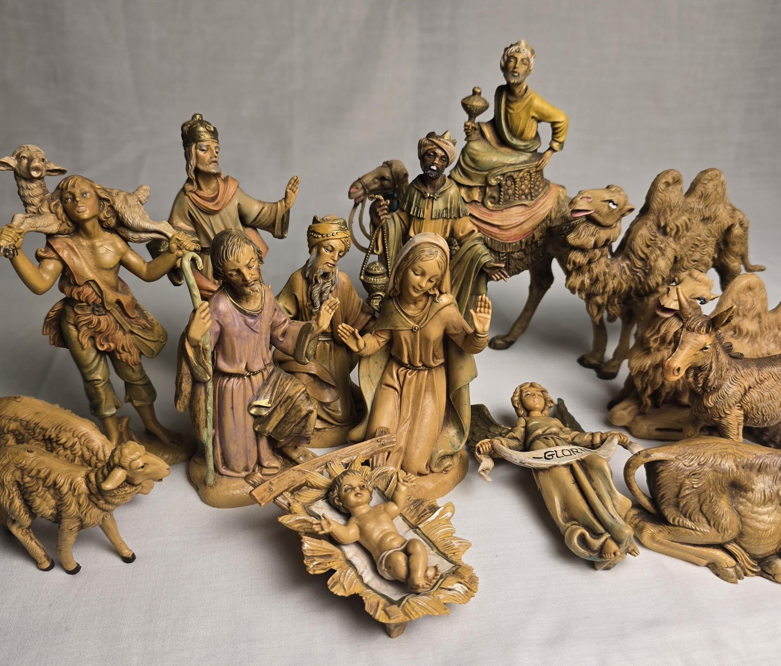 Vintage Fontanini By Roman Nativity Set 16pc 3in Figures Multicolor Christmas