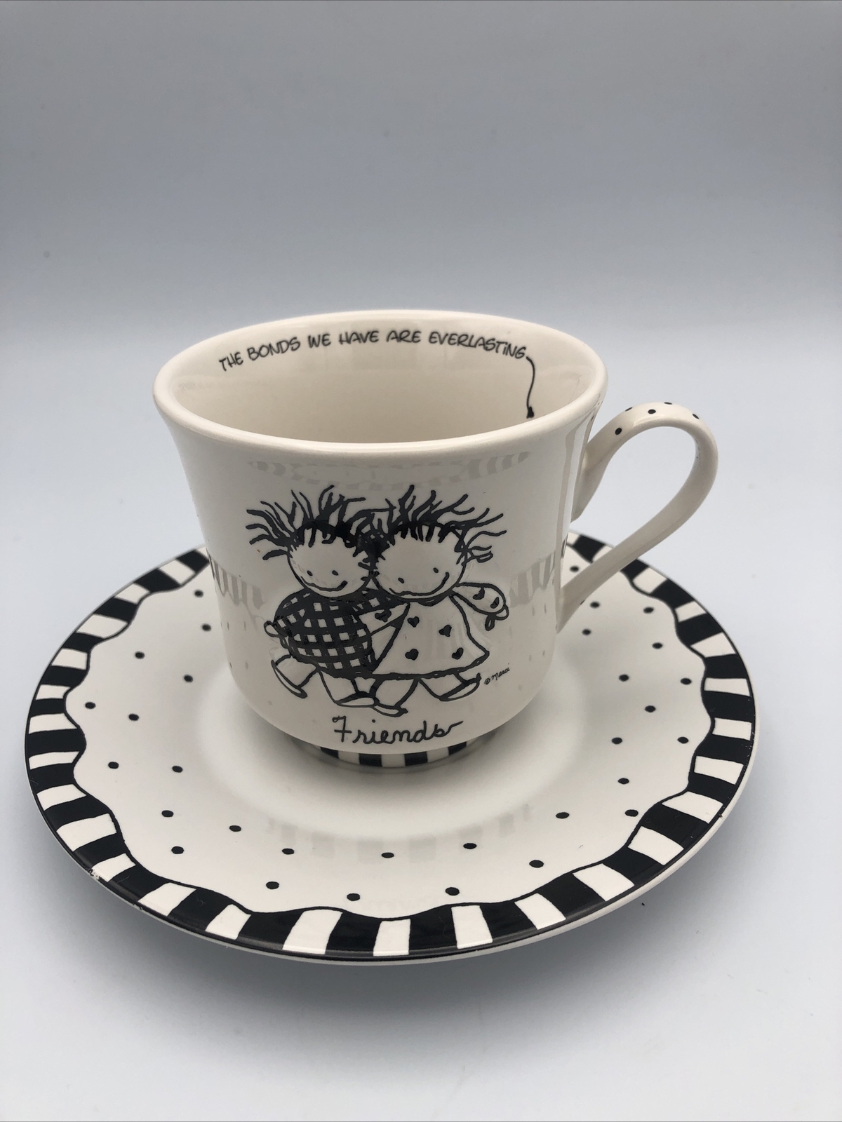 Enesco Children of the Inner Light MAREI Friends cup & saucer NEW condition VTG