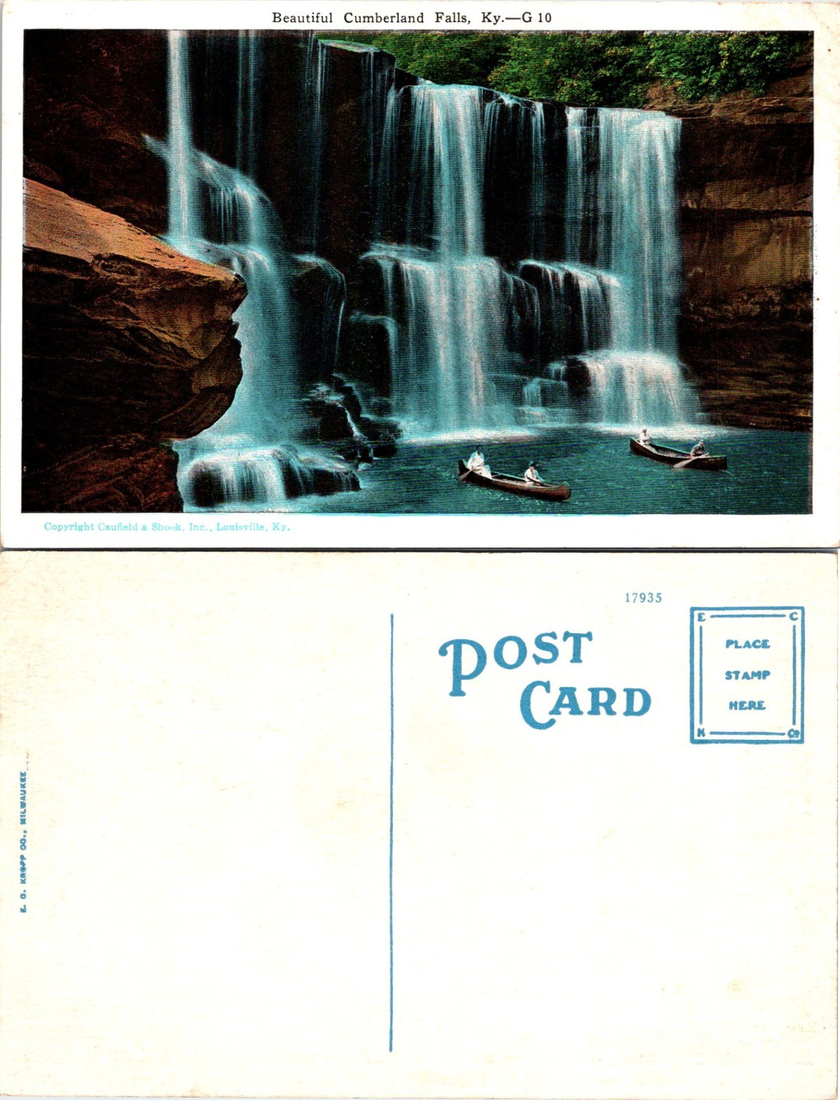 Beautiful Cumberland Falls, Kentucky Postcards unused 56142