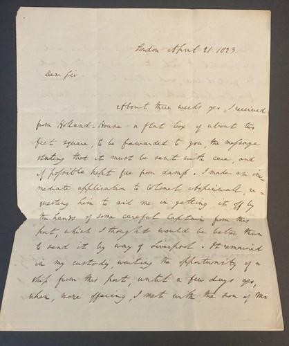 JAMES MONROE President from Richard Rush April 21, 1823 Uncatalogued Signed ALS
