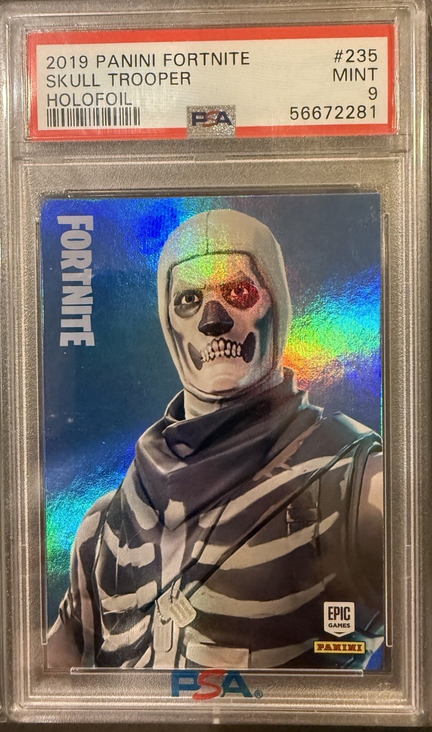 Panini 2019 Fortnite Series 1 Skull Trooper #235 Holofoil PSA 9 🇺🇸 Print