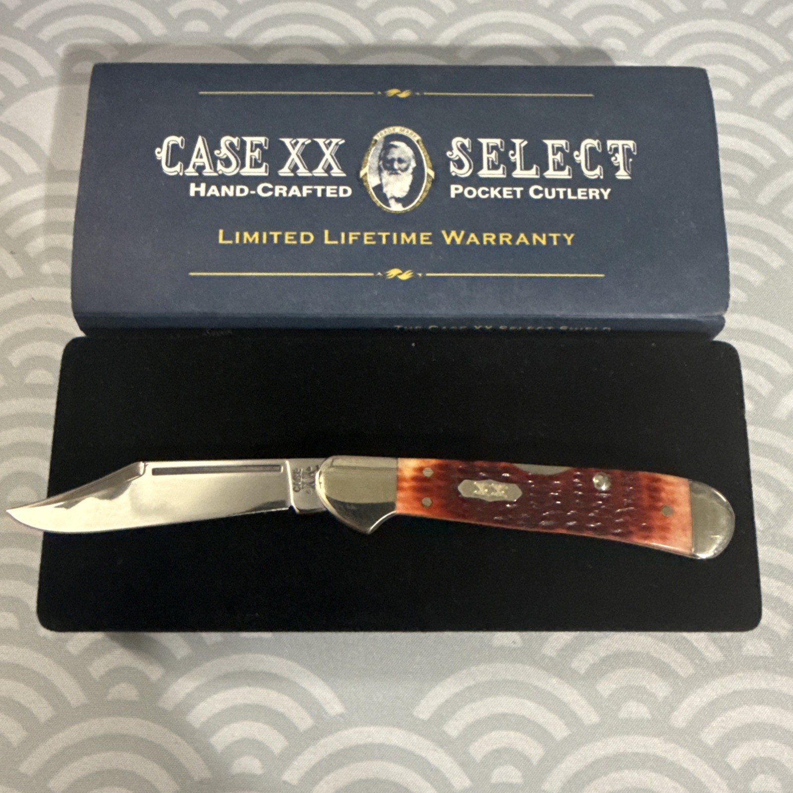 Vintage Case XX Burnt Red Mini Copperlock Pocket Knife New 61749L SS