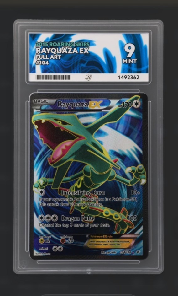 Rayquaza Ex 104/108 Roaring Skies ACE 9 MINT Pokemon Card - LOW POP