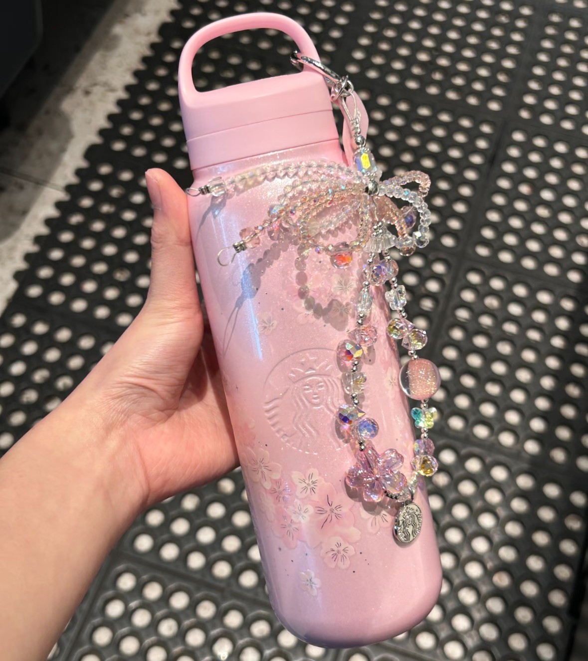 【NEW】Starbucks 2026 China Twilight Sakura 18oz Tumbler w/ Charm and Tea Strainer