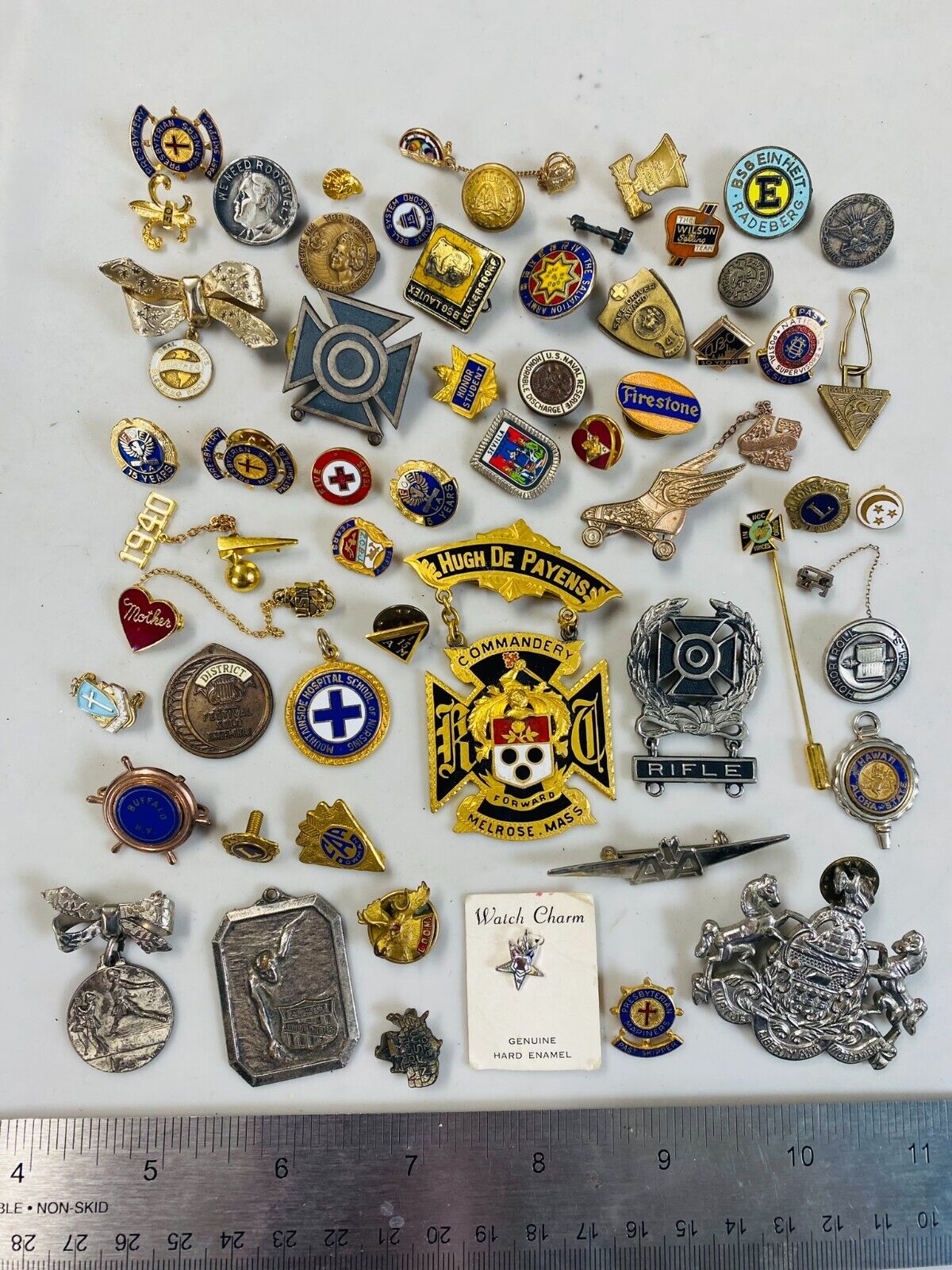 Collection Lot Vintage + Antique Fraternal Pins Jewelry and Memorabilia - Q5