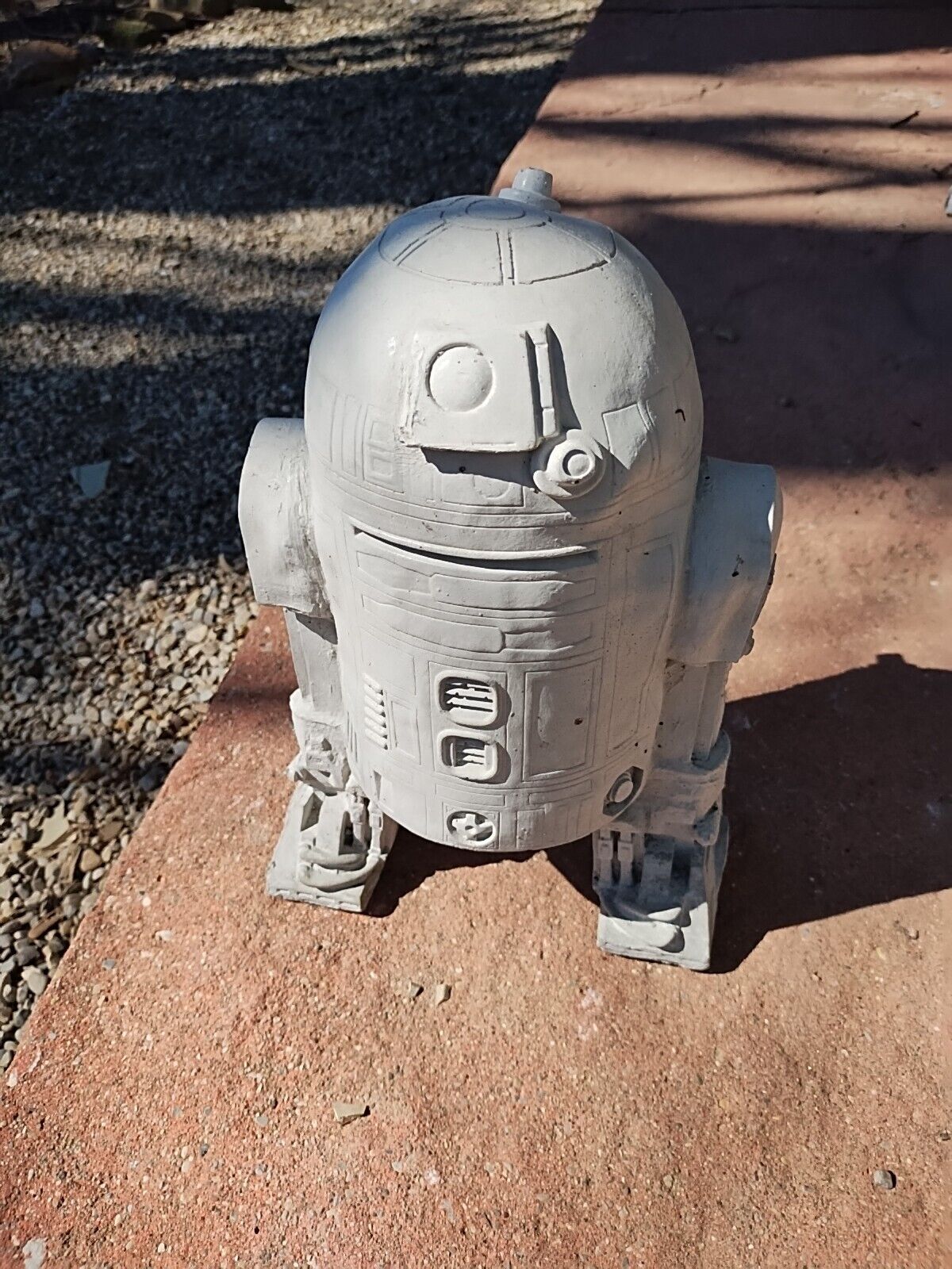 R2D2 11x8 Inches 100% Concrete Unpainted Handmade Collectors Star Wars Figures