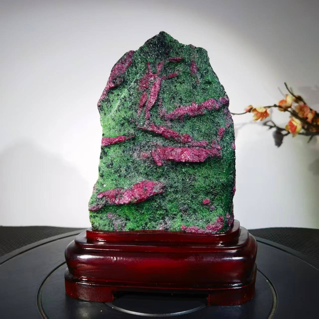 13.75LB Top Natural Raw Zoisite Quartz Crystal Mineral Specimen Healing +stand