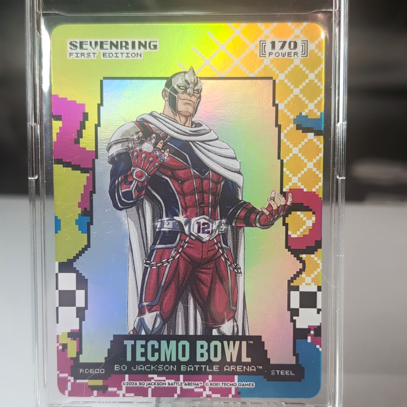 Tom Brady-Sevenring 1st Edition Tecmo Bowl Bo Jackson Battle Arena Steel#RD600 Tom Brady-Sevenring 1st Edition Tecmo Bowl Bo Jackson Battle Arena Steel#RD600