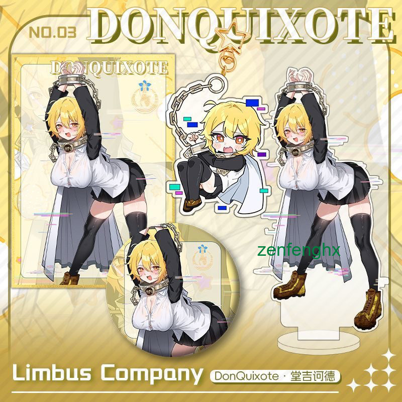 4Pc/set Hot Limbus Company Don Quixote Acrylic Standee Keychain Badge Clear Card